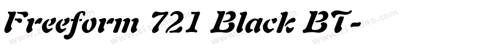 Freeform 721 Black BT字体转换
